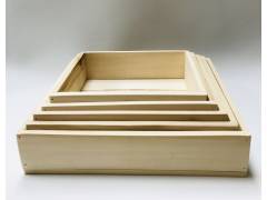 Набор деревянных коробок 5 шт Н 6 см , 27х25 см , 25х22 см , 23х21 см , 21х19 см ,19х17 см