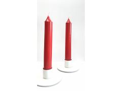 Свеча 2×17,5 см, 50 грамм 2 шт  красный